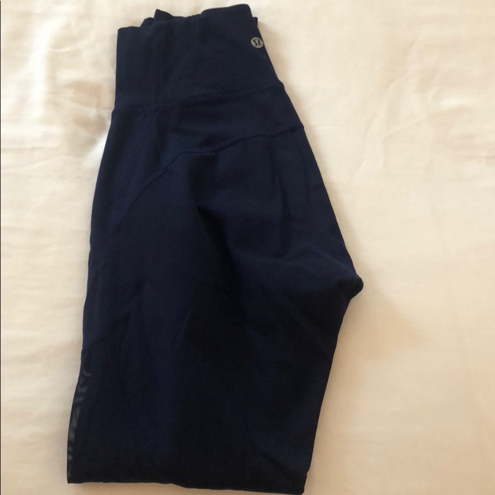 Blue Mesh Lululemon Leggings